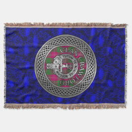 Clan Crawford Wappen & Tartan Knot Decke