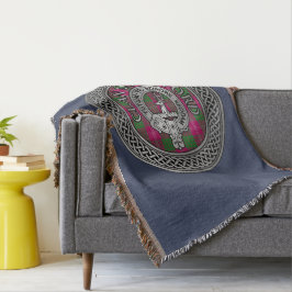 Clan Crawford Wappen & Tartan Knot Decke