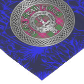 Clan Crawford Wappen & Tartan Knot Kurzer Tischläufer (Ecke)