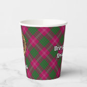 Clan Crawford Wappen über Tartan Paper Cups Pappbecher (Links)