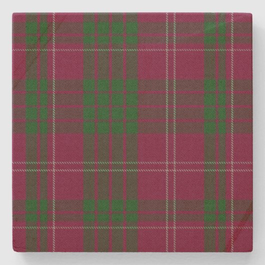 Clan-Crawfordtartan-karierter SteinUntersetzer (Vorderseite)
