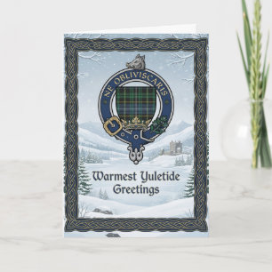 Clan Crest Tartan Schottisches Weihnachten  Karte