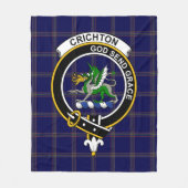 Clan Crichton Tartan Kariert Fleecedecke (Vorderseite)