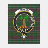 Clan Crosbie Tartan Kariert Fleecedecke (Vorderseite)