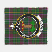 Clan Crosbie Tartan Kariert Fleecedecke (Vorderseite (Horizontal))