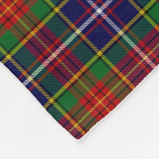 Clan Crozier Tartan Kariert Fleecedecke (Ecke)