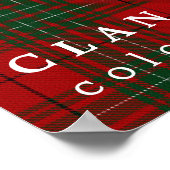 Clan Cumming Colors of Scotland Tartan Poster (Ecke)