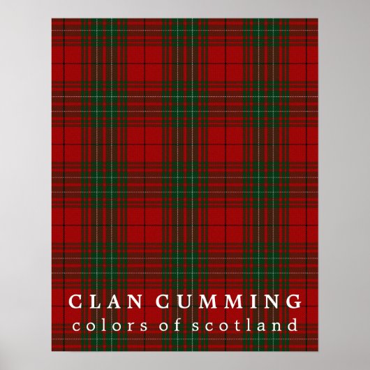 Clan Cumming Colors of Scotland Tartan Poster (Vorne)