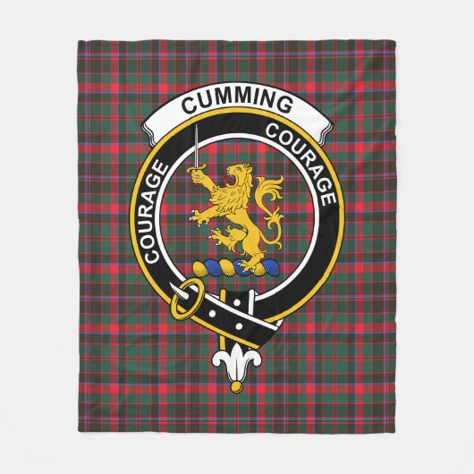 Clan Cumming Jagd Alter Tartan Kariert Fleecedecke (Vorderseite)