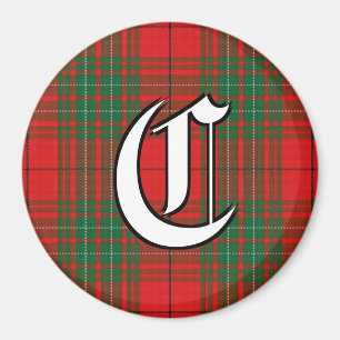 Clan Cumming Karierte Akzente Rot und Grün Tartan Magnet