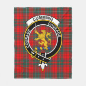 Clan Cumming Modern Tartan Kariert Fleecedecke (Vorderseite)