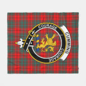 Clan Cumming Modern Tartan Kariert Fleecedecke (Vorderseite (Horizontal))