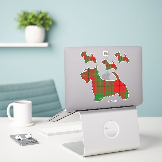 Clan Cumming Scottie Sticker (Laptop auf Schreibtisch)