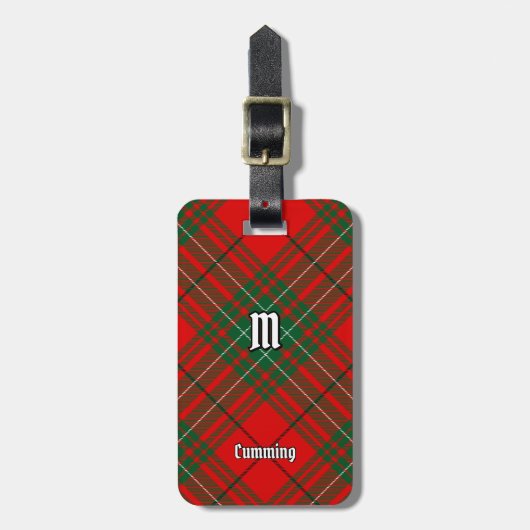 Clan Cumming Tartan Gepäckanhänger (Vorderseite vertikal)