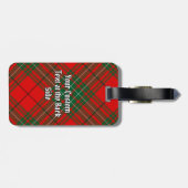 Clan Cumming Tartan Gepäckanhänger (Rückseite horizontal)