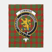 Clan Cumming Tartan Kariert Fleecedecke (Vorderseite)
