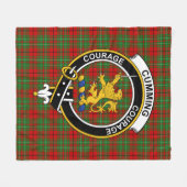 Clan Cumming Tartan Kariert Fleecedecke (Vorderseite (Horizontal))