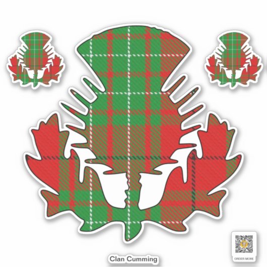 Clan Cumming Thistle Sticker (Vorderseite)