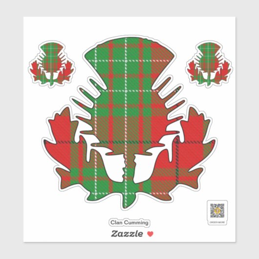 Clan Cumming Thistle Sticker (Blatt)