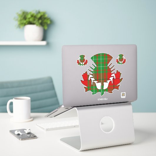 Clan Cumming Thistle Sticker (Laptop auf Schreibtisch)
