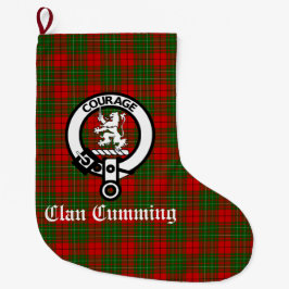 Clan Cumming Wappen Abzeichen und Tartan Personali Großer Weihnachtsstrumpf