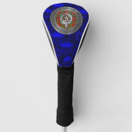 Clan Cumming Wappen & Tartan Knot on Thistle Golf Headcover