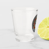 Clan Cumming Wappen & Tartan Knot Shot Glass Schnapsglas (Links)