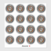 Clan Cumming Wappen & Tartan Knot Sticker (Blatt)