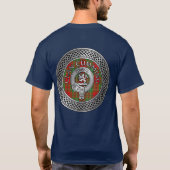 Clan Cumming Wappen & Tartan Knoten T - Shirt (Rückseite)