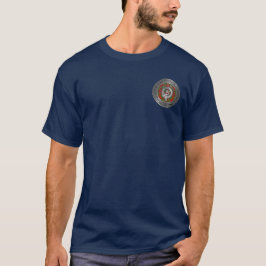 Clan Cumming Wappen & Tartan Knoten T - Shirt