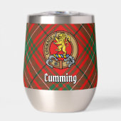 Clan Cumming Wappen über Tartan (Vorderseite)