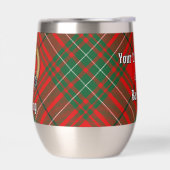 Clan Cumming Wappen über Tartan (Links)