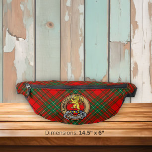 Clan Cumming-Wappen über Tartan Bauchtasche
