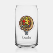 Clan Cumming Wappen über Tartan Dosenglas (Vorderseite)