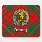 Clan Cumming Wappen über Tartan Mousepad (Vorne)