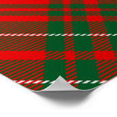 Clan Cumming Wappen über Tartan Poster (Ecke)