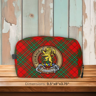 Clan Cumming-Wappen über Tartan Waschbeutel