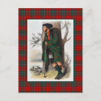 Clan Cummings Vintag Illustration Tartan Frame
