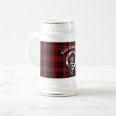 Clan Cunningham Abzeichen & Tartan Bierglas (Vorderseite Links)
