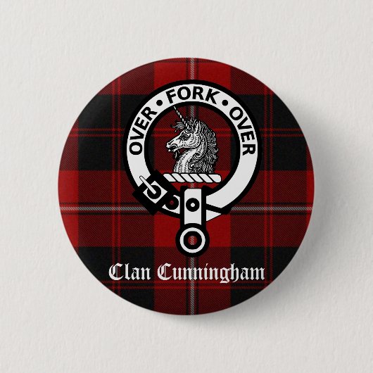 Clan Cunningham Abzeichen & Tartan Button (Vorderseite)
