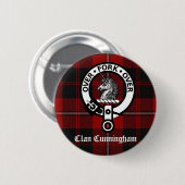 Clan Cunningham Abzeichen & Tartan Button (Vorne & Hinten)