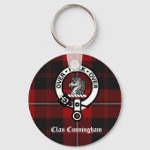 Clan Cunningham Abzeichen & Tartan Schlüsselanhänger (Vorderseite)