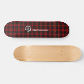 Clan Cunningham Abzeichen & Tartan Skateboard (Horizontal)