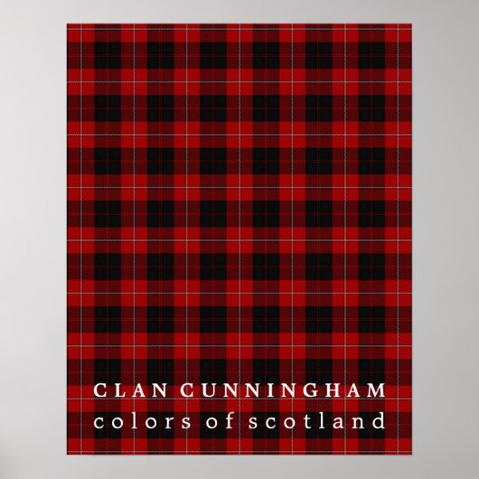Clan Cunningham Colors of Scotland Tartan Poster (Vorne)