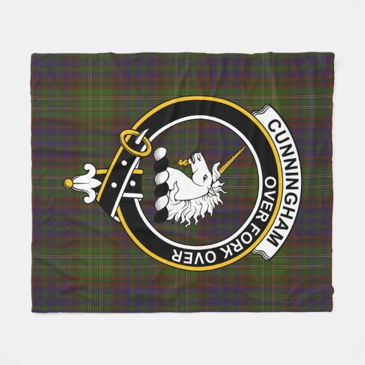 Clan Cunningham Jagd Modern Tartan Kariert Fleecedecke (Vorderseite (Horizontal))