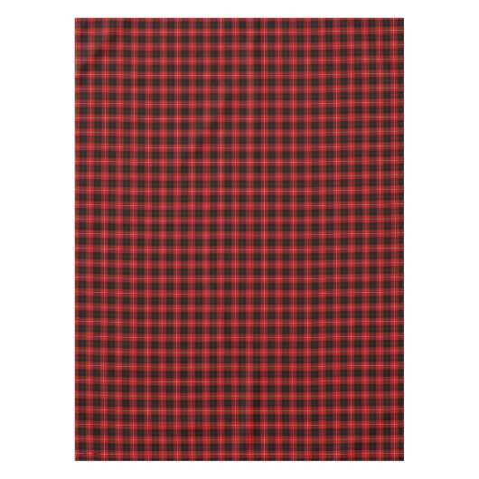 Clan Cunningham Red und Black Scottish Tartan Tischdecke (Vorderseite)