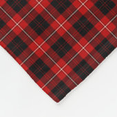 Clan Cunningham Red und Black Tartan Fleecedecke (Ecke)