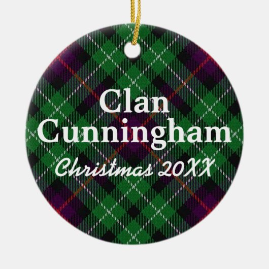 Clan Cunningham Scott Keramikornament (Vorne)
