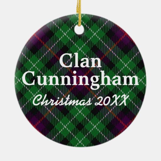 Clan Cunningham Scott Keramikornament (Hinten)