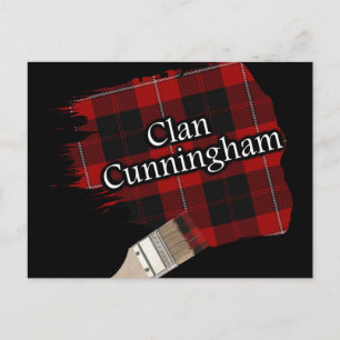 Clan Cunningham Scottish Tartan Paint Brush Postkarte